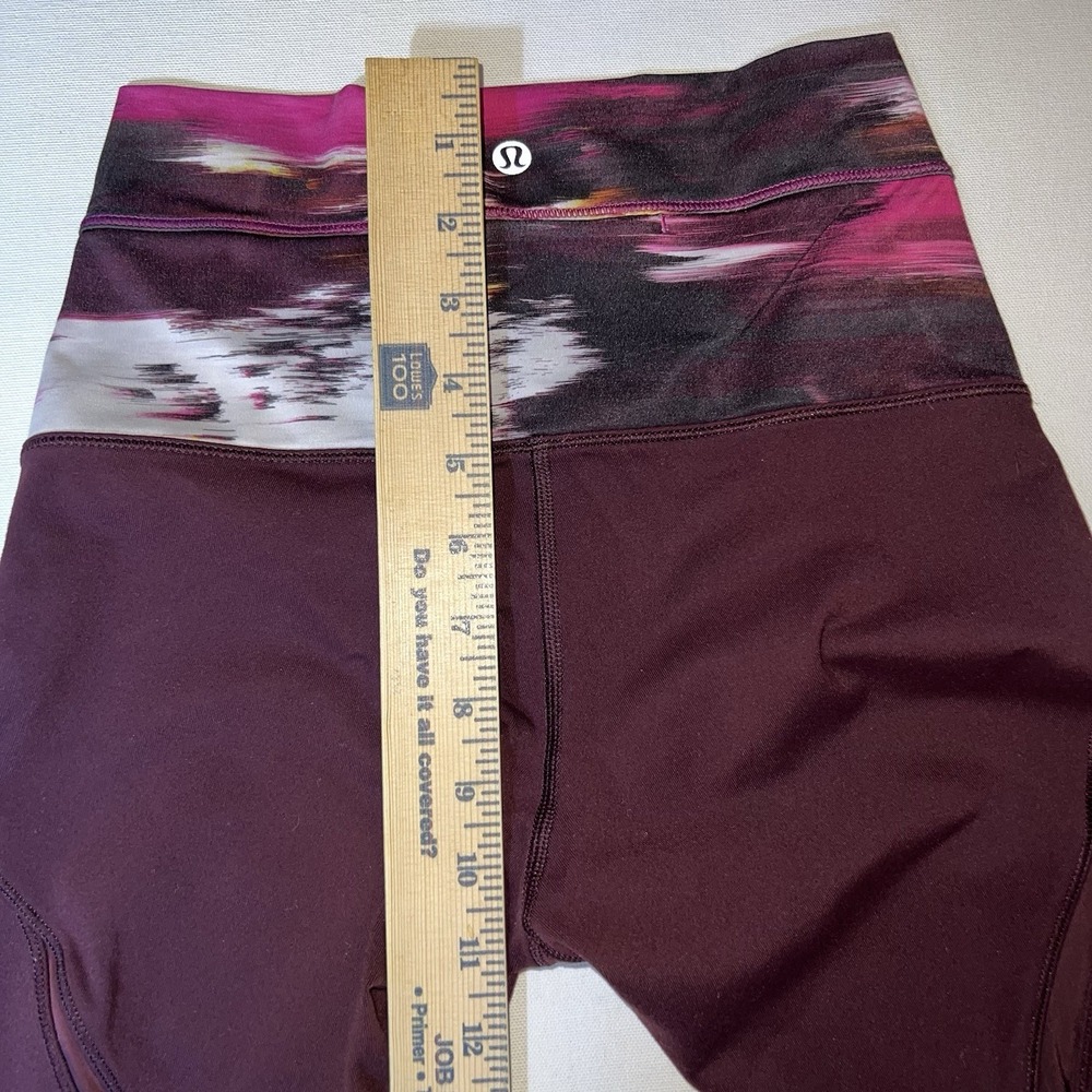 Lululemon 4 Wunder Under High Rise Bordeaux Drama Pigment Wind Berry Rumble Pant - Picture 5 of 8